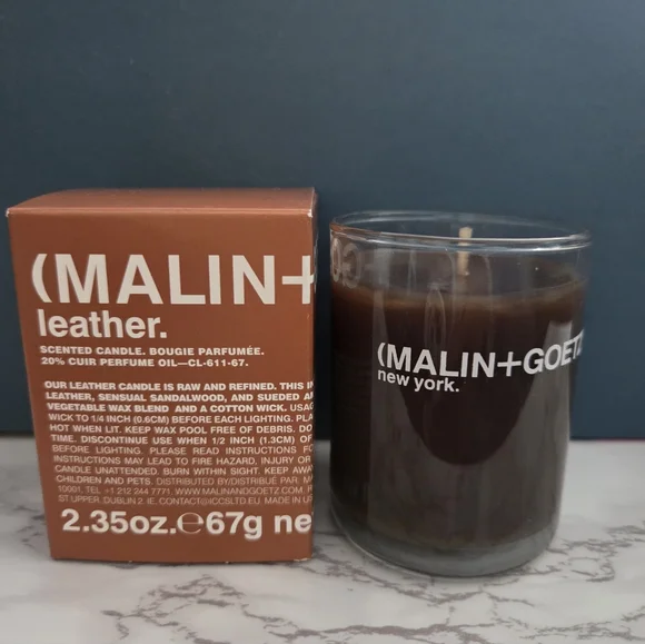 MALIN+GOETZ Leather Scented Votive - New - Picture 1 of 3